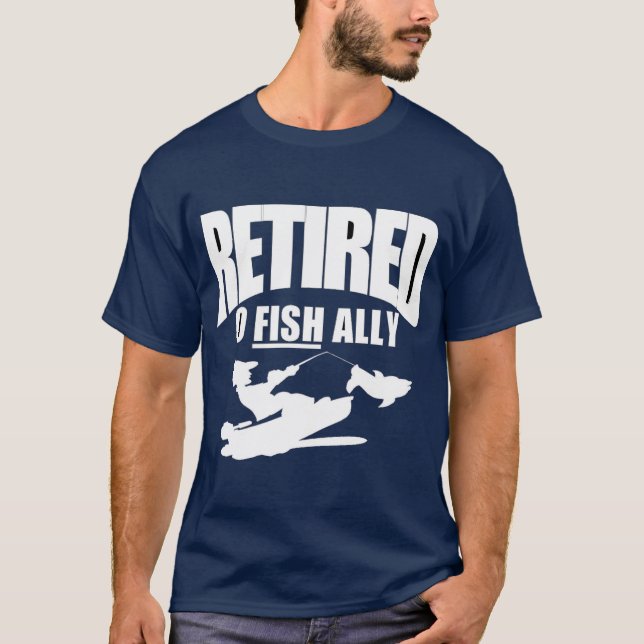 Lustigt pension av en fiskare T-Shirt (Framsida)