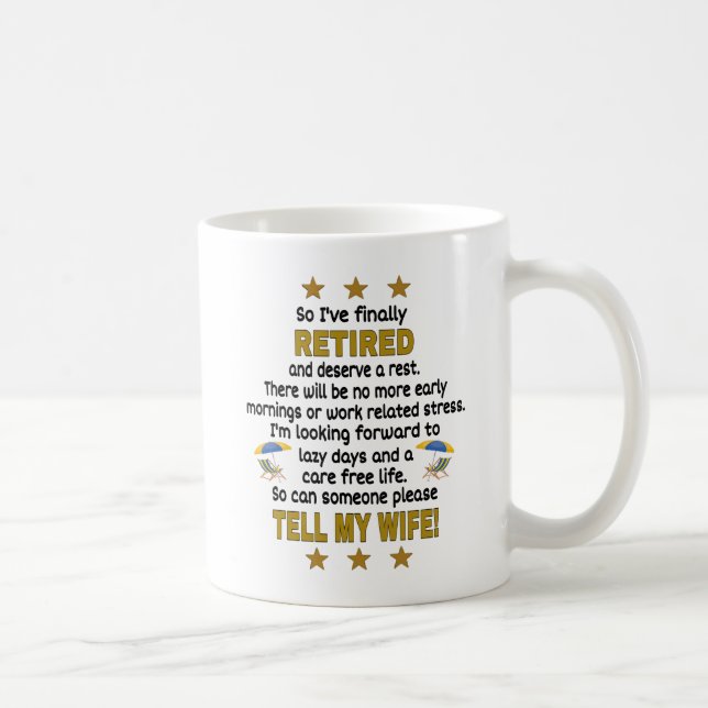 Lustigt Pension Gift Mugg. Retiree Gift Kaffemugg (Höger)