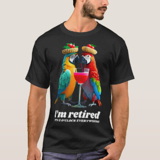 Lustigt Pension jag är pensionerad Det är klockan T Shirt