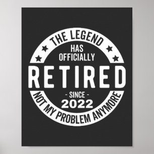 Lustigt pension, pensionerad, pensionerad brandman poster