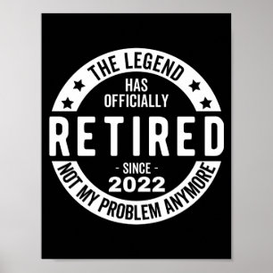 Lustigt pension, pensionerad, pensionerad brandman poster