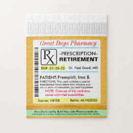 Lustigt Pension-recept RX Pussel