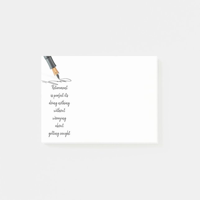 Lustigt Pension som inte kom i fatt Post-it Block (Framsida)