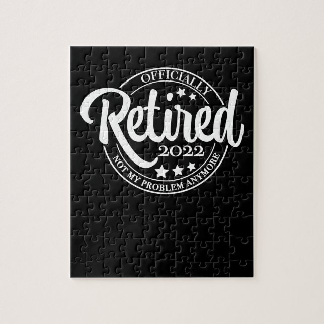 Lustigt pensionerat 2022 Inte mitt problem längre Pussel (Vertikal)