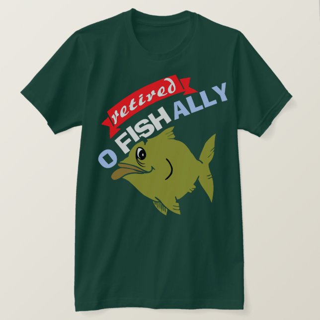 Lustigt pensionerat fiskejonado t shirt (Design framsida)