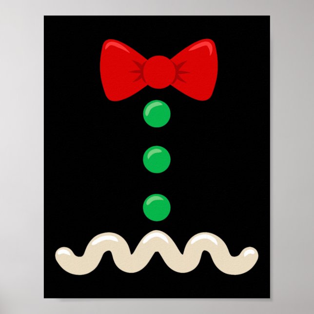 Lustigt Pepparkaksgubbe Costume jul Julafton Manar Poster (Framsidan)