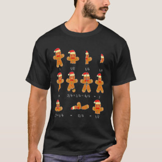 Lustigt Pepparkaksgubbe Fraction Bill jul Math T Shirt