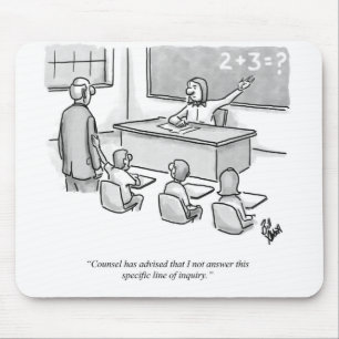 Lustigt Percenters Classroom Lawyer Tecknad Humor Musmatta