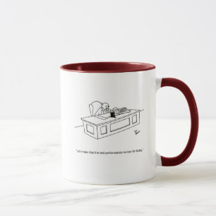 Lustigt "Performance Review" Humor Mugg