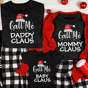 Lustigt Personlig Family Claus jul Pajama T Shirt