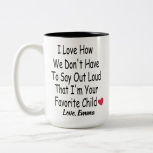 Lustigt Personlig från Barn till mamma eller pappa Två-Tonad Mugg