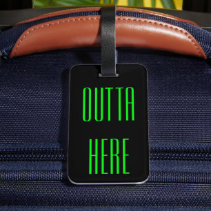 Lustigt Personlig här - Luggage Tag Gift Bagagebricka