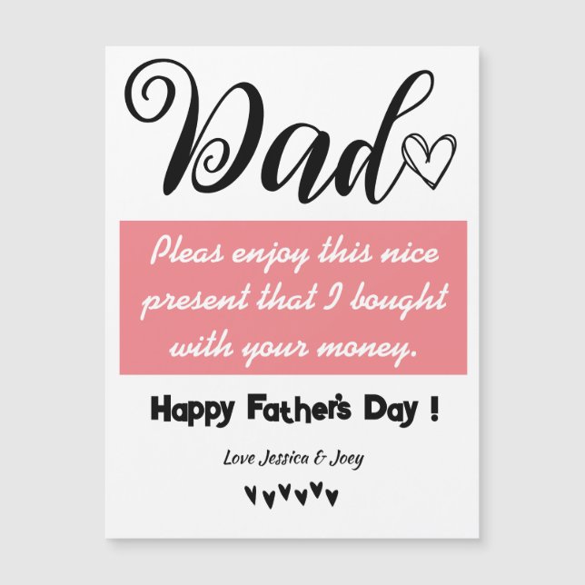 Lustigt personlig pappa, lycklig fars dag (Framsida)