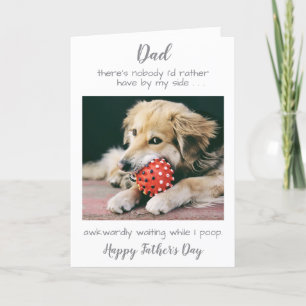 Lustigt Personlig Pet Photo Hund Pappa Fars dag Helgkort
