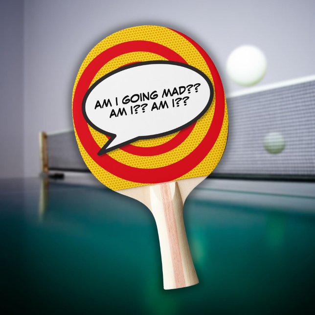 Lustigt Personlig Tal Bubble Modern Coola Pingisracket (Funny Personalized Speech Bubble Modern Cool Ping Pong Paddle)
