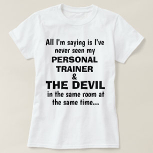 Lustigt "PERSONLIG UTBILDNING OCH DJÄVULEN" T-shi T Shirt