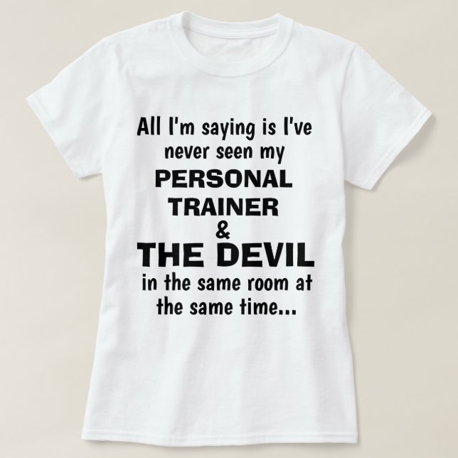 Lustigt "PERSONLIG UTBILDNING OCH DJÄVULEN" T-shir T Shirt (Design framsida)