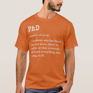 Lustigt PhD-definitionsutkast för studenter E T Shirt