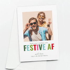 Lustigt Photo jul Card Festive AF Julkort
