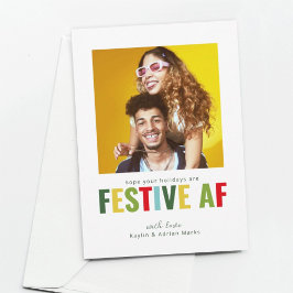 Lustigt Photo jul Card Festive AF Julkort