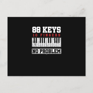 Lustigt Pianist 88 Nycklar 10 Finger Inga problem Helg Vykort