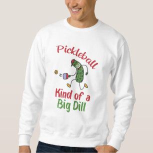 Lustigt Pickle spelar upp en stor dill Lång Ärmad Tröja