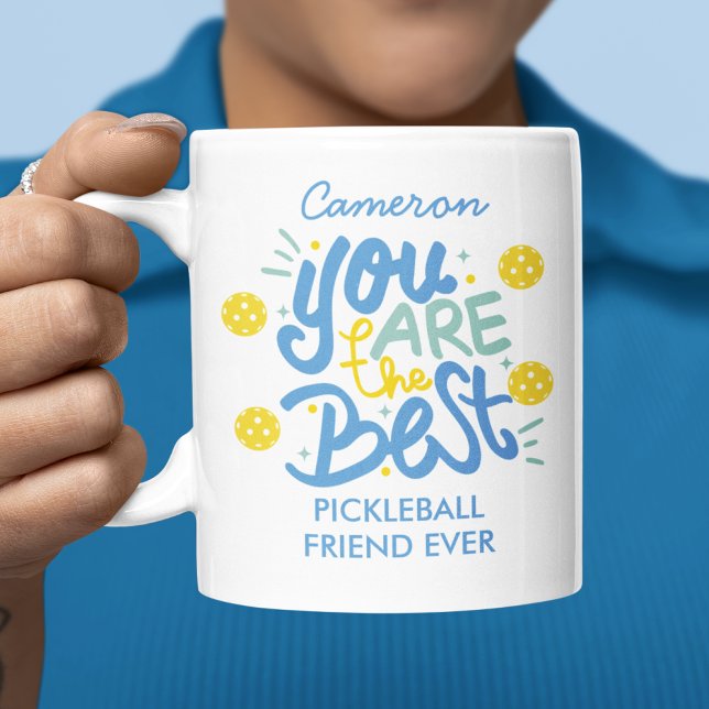 Lustigt Pickleball Gift, Bästa någonsin, Anpassnin Kaffemugg (Skapare uppladdad)