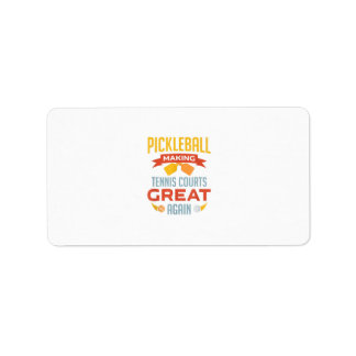 Lustigt pickleball skapar tennisdomstolar underbar adressetikett