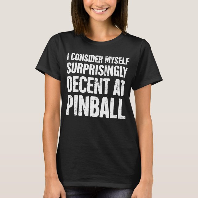 Lustigt Pinball Maskin som samlar in klassisk Pinb T Shirt (Framsida)
