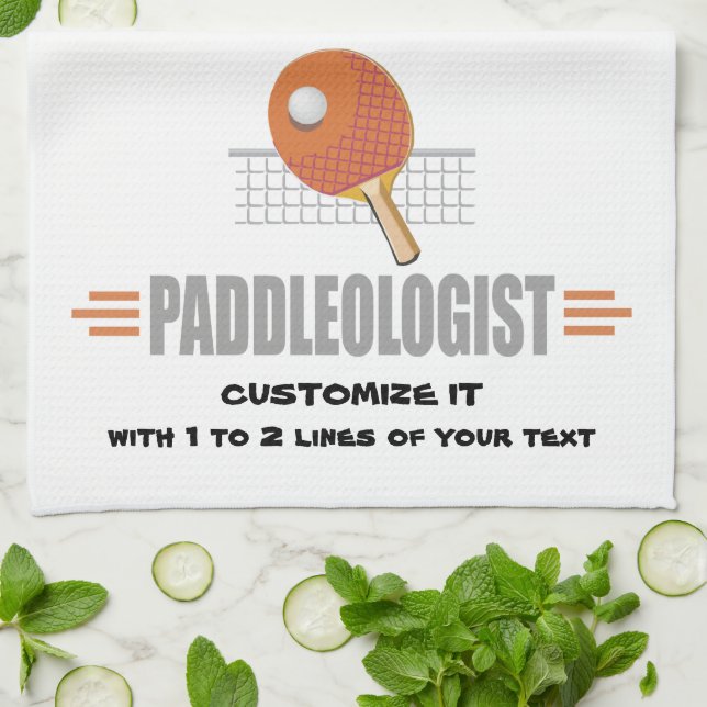 Lustigt Ping Pong Kökshandduk (Vikta)