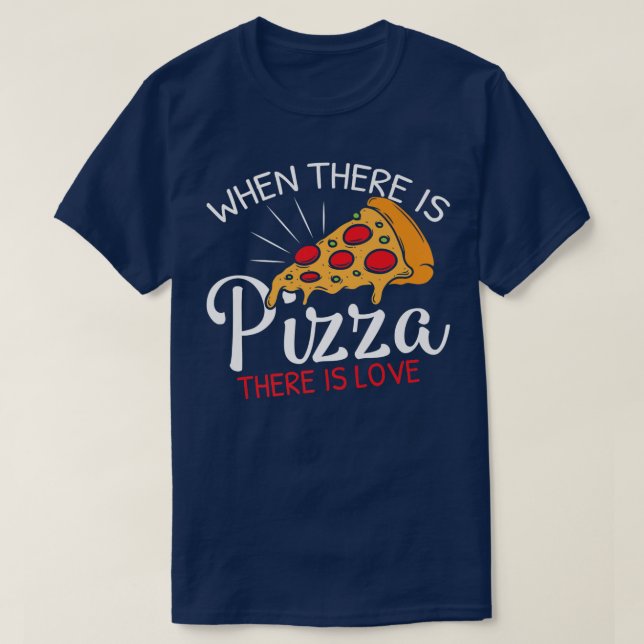 Lustigt Pizza är Kärlek-segmentet av Heaven Premiu T Shirt (Design framsida)