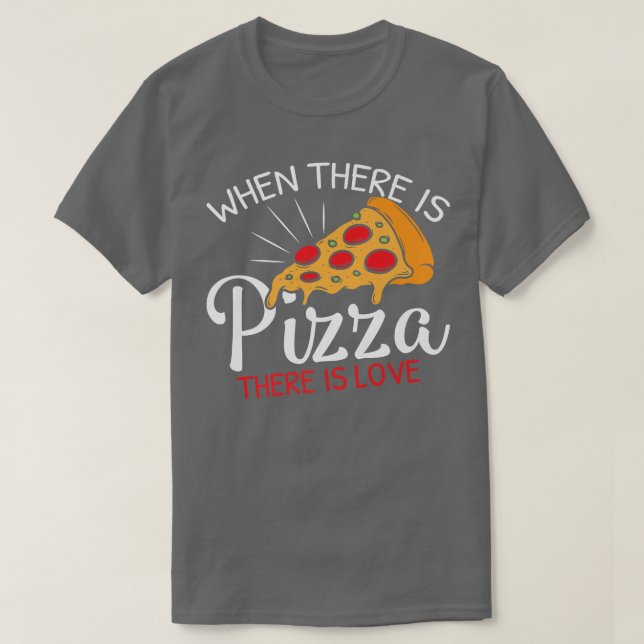 Lustigt Pizza är Kärlek-segmentet av Heaven Premiu T Shirt (Design framsida)
