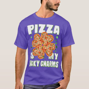 Lustigt Pizza är min Lucky Charms, Pizza St Patric T Shirt