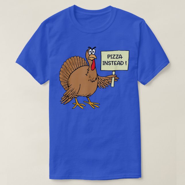 Lustigt Pizza i stället för Turkiet för Thanksgivi T Shirt (Design framsida)