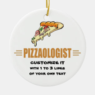 Lustigt Pizza Julgransprydnad Keramik