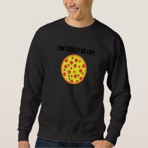 Lustigt Pizza Segce Circle of Life Pizza Fast Food Lång Ärmad Tröja