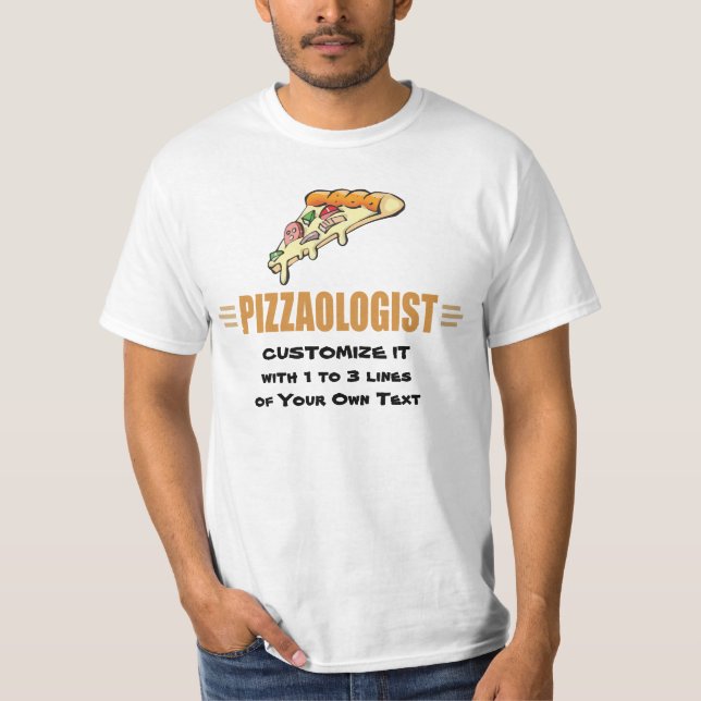 Lustigt Pizza T-shirt (Framsida)