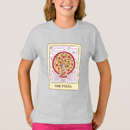 Lustigt Pizza Tarot-kort T Shirt