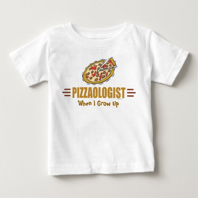 Lustigt Pizza Tee Shirt (Framsida)
