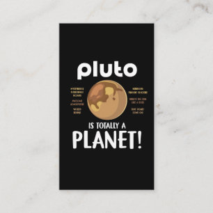 Lustigt Pluto Planet Facts Science Astronomy Humor Visitkort