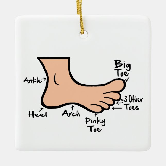 Lustigt podiatriets dag Foot Diagram Ornament (Framsida)