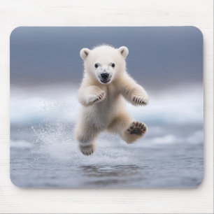 Lustigt Polar Bear Unge Mouse Pad Musmatta