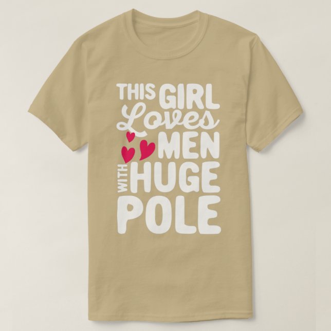 Lustigt pole Vault Pole Vaulting Huge Pole T Shirt (Design framsida)