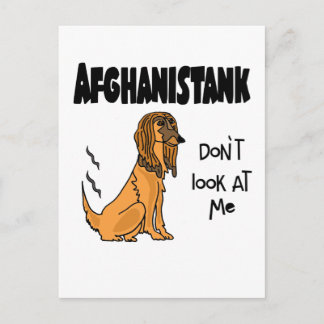 Lustigt politiskt anti Joe Biden och Afghan Hund P Vykort