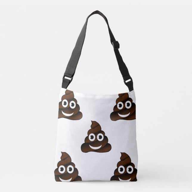 Lustigt poop emoji-korsande väska (Framsida)
