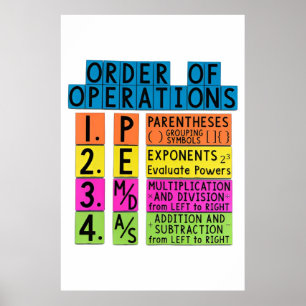 Lustigt Poster av matematikorder