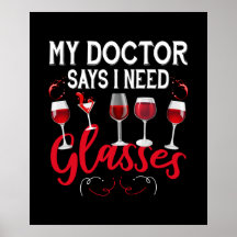 Lustigt Poster av vin älskare ord art