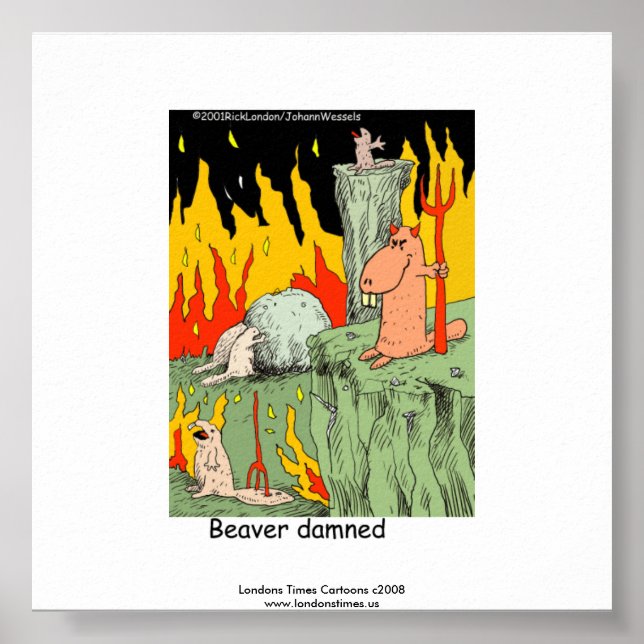 Lustigt Poster: Beaver Dammed Poster (Framsidan)