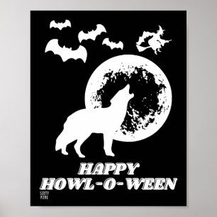 Lustigt poster "LYCKLIG HOWL-O-WEEN 2"