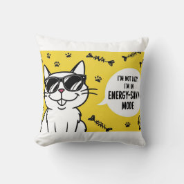 Lustigt Poster, Tecknad, katt med solglasögon Kudde